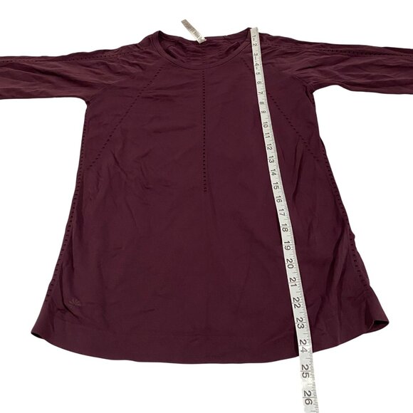 Athleta Foothill Long‎ Sleeve Maroon Top Size XS NWT - Picture 9 of 9
